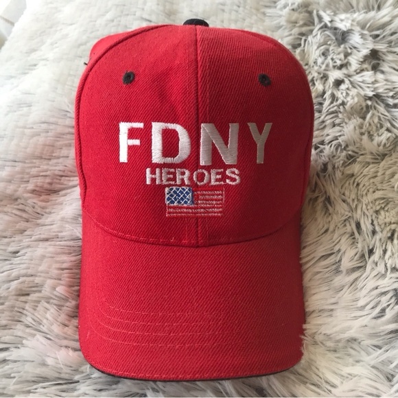 FDNY Heroe's Baseball Cap REd Adjustable NWOT - Picture 1 of 10